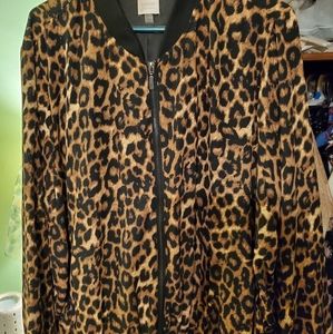 Cupio Curvy Leopard Bomber Jacket